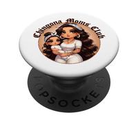 Curvy Spanish Latina Mom Chingona Moms Club La Patrona PopSockets PopGrip Adesivo