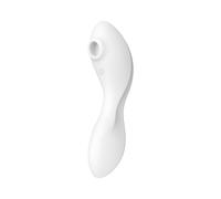 SATISFYER CURVY TRINITY 5 AIR PULSE STIMULATOR VIBRATOR APP - WHITE