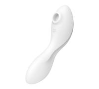 SATISFYER CURVY TRINITY 5 AIR PULSE STIMULATOR VIBRATOR APP - WHITE