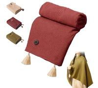 Curvybody Portable Heated Shawl,Curvybody Heated Shawl,15s Fast Heating Portable Soft Zipper Heated Shawl Wraps for Women,3 Heating Levels USB Heated Shawl Wraps (Red)