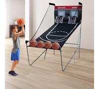 CUSANSK Pallacanestro elettrico automatico, gioco da basket arcade con 4 palline, 8 modalità di gioco, pompa ad aria, macchina da tiro a basket per bambini, adulti