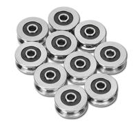 Cuscinetti, 10 Cuscinetti a Sfere con Scanalatura a V, V1804 a Rulli in Acciaio a Profonda Guida Puleggia a Ruota 4x18x8mm for Motore, Giocattoli, Modello Compatibilità Versatile