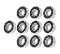 Cuscinetti, 10 pezzi 6202 RS Cuscinetto a sfere profondo in acciaio nero a 15mm 6202rs Struttura semplice con prestazioni stabili Cuscinetti for ruote for pit bike facili da sopportare X 35mm 2rs