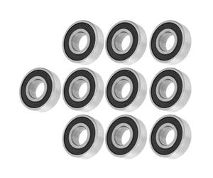 Cuscinetti, 10 pezzi 6202 RS Cuscinetto a sfere profondo in acciaio nero a 15mm 6202rs Struttura semplice con prestazioni stabili Cuscinetti for ruote for pit bike facili da sopportare X 35mm 2rs