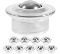 Cuscinetti, 10 pezzi Cuscinetti for unità di trasferimento con cuscinetti a sfere in metallo a rulli rotelle a basso profilo a 5/8 for Ruote girevoli rotondi montati a vite Trasferimenti