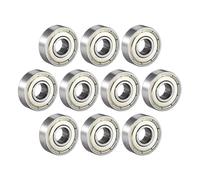 Cuscinetti, 10 pz Cuscinetto 603 604 605 606 607 608 609 623 624 625 626 627 628zz 2Z 2RS Cuscinetti a sfere a gola profonda con tenuta in metallo, Elevata capacità di carico(603zz 3x9x5mm,ABEC-3)