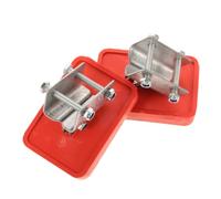Cuscinetti 2 Piedi di Alluminio Gomma e Lega Scala per Pezzi Rosso | Protezione per Appoggio, Antiscivolo e Resistente All’usura, Accessorio per Scale Domestiche