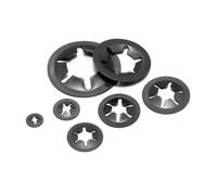 Cuscinetti, 20-50 pz/lotto M2 .5 M3 M4 M5 M6 M8 M10 M12 Cuscinetto Anelli di Fissaggio Fiore Rondella Clip (65 acciaio al manganese, 50 Pz .5x8mm)(65 Manganese Steel,50Pcs M6x16mm)