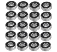 Cuscinetti, 20 pezzi 608 Cuscinetti ruota for skateboard 2rs -9 Scooter a rulli Pattini Skateboard Cuscinetto in miniatura Pompa for auto sigillato Nero, Elevata capacità di carico