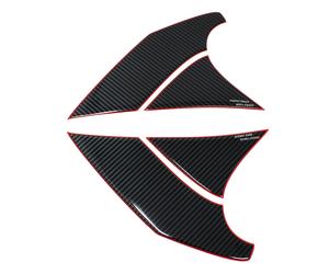 Cuscinetti 3D Carbonio Nero/Rosso Tankpad Moto Corse Protezione