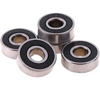 Cuscinetti 5 pezzi 608 2RS Cuscinetto ruota for pattini in linea 8x22x7mm for skateboard Albero sigillato rosso ABEC-9(Noir)