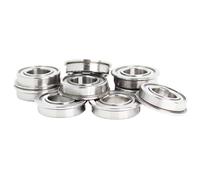 Cuscinetti a Rulli, F6202ZZ Cuscinetto flangiato 15x35x11 Mm ABEC-5 Cuscinetti a sfere a gola profonda flangiati con doppia schermatura F6202 F6202-2Z F6202Z 4 pezzi
