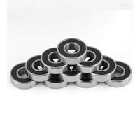 Cuscinetti a Sfera 6001-2RS, 12x28x8mm, Acciaio, Sigillati in Gomma, Gola Profonda, 10 Pezzi, Argento