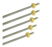 Cuscinetti A Sfera Lineari Vite di comando T8 con dado in rame, diametro esterno 8 mm passo 2 asta tonda for guida lineare lunga 100-600, 1 pz(250mm)