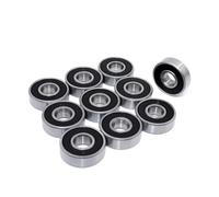 Cuscinetti a sfere, Cuscinetto bimetallico con sigillo Micro cuscinetto a gola profonda 1 pz 6200-RS 10X30X9mm Doppio scudo Cuscinetto in acciaio ad alto tenore di carbonio in miniatura(6202-rs 15x35x