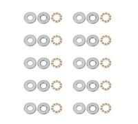 Cuscinetti a sfere di spinta in miniatura 10pcs Cuscinetti a sfere in acciaio piatto di alta precisione con cuscinetti a sfere per la produzione di macchinari(F12-21M 12 * 21 * 5mm)