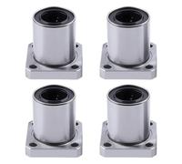 Cuscinetti a sfere lineari con flangia quadrata LMK10UU, diametro interno 10 mm, diametro esterno 19 mm, lunghezza 29 mm con guarnizione in gomma su entrambi i lati per CNC, stampante 3D 4 pezzi