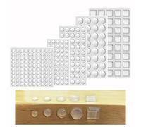 Cuscinetti adesivi per paraurti, 272 pezzi, trasparenti, autoadesivi, per porte, rotondi, in gomma trasparente, anti-collisione e antiscivolo, per mobili, tavoli in vetro, artigianato, protezione