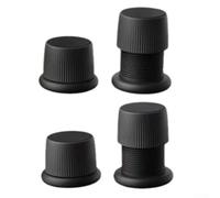 Cuscinetti antivibrazione per mobili, auto-anti cigolio, rialzi per mobili in plastica resistente, tappetini di supporto per riduzione del rumore, confezione da 4, nero (nero)