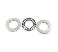 Cuscinetti assiali a rullini, Thrust Needle Roller Bearing AXK0821+2AS With Two AS0821 Washers Silver 8x21x4mm