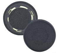 Cuscinetti auricolari compatibili con jabra Evolve2 75 75UC 75MS - Parti di ricambio per cuffie wireless in morbida pelle proteica e memory foam, colore nero, 6,5 cm