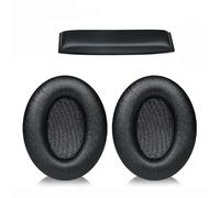 Cuscinetti auricolari di ricambio compatibili con cuffie Sennheiser HD201, HD201S, HD206, HD180, in pelle, colore nero