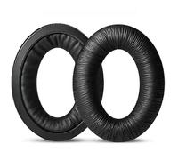 Cuscinetti auricolari di ricambio compatibili con cuffie Sennheiser HD598, HD599, HD558, HD515, HD518, HD555, HD558, HD595, PC360, PC373d, in pelle stropicciata nera