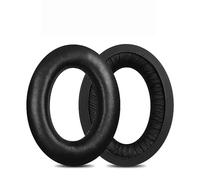 Cuscinetti auricolari di ricambio compatibili con cuffie Sennheiser HD598, HD599, HD558, HD515, HD518, HD555, HD558, HD595, PC360, PC373d, in pelle di agnello nera