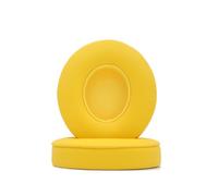 Cuscinetti auricolari di ricambio compatibili con cuffie wireless Beats Solo 2.0 Solo 3.0, morbidi e confortevoli, in pelle e memory foam, resistenti (giallo)