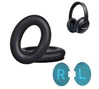 Cuscinetti auricolari di ricambio con pelle sintetica e memory foam per Bose QuietComfort QC 2 15 25 35 cuscinetti per auricolari QC2 QC15 QC25 QC35 SoundLink SoundTrue Around-Ear II AE2, nero