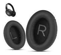 Cuscinetti auricolari di ricambio di alta qualità per Bose QC45, Bose Quietcomfort 45, in morbida pelle memory foam ad alta densità, di Krone Kalpasmos - nero