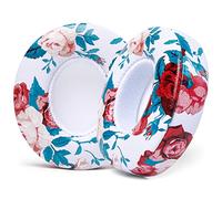 Cuscinetti auricolari di ricambio extra spessi per cuffie Beats Solo 2 e 3 wireless ON-Ear di Wicked Cushions - Pelle morbida, memory foam di lusso, adesivo forte | Bianco floreale