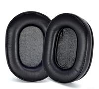 Cuscinetti auricolari di ricambio in pelle di pecora per cuffie Audio Technica Ath M50x M40x e Sony MDR 7506 V6 per cuffie V7 con cuscinetti in schiuma ad alta densità, colore nero, confezione da 2