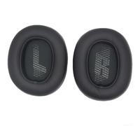 Cuscinetti auricolari di ricambio in pelle proteica per cuffie Jbl Live 770nc, aderenti e traspiranti, cambio rapido, colore grigio, 2 pezzi (nero)