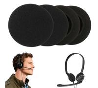 Cuscinetti auricolari di ricambio in schiuma, 4 pezzi di cuscinetti auricolari in schiuma morbida compatibili con le cuffie Senn-heiser EPOS PC 2/PC 3 Chat/PC 5/PC 7 USB/PC 8 USB (nero)