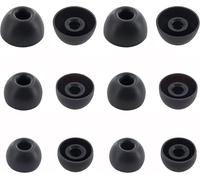 Cuscinetti auricolari di ricambio in silicone per JBL Tune 230NC TWS/Tune 125TWS/Tune 130NC TWS/Vibe 200TWS/Free X, adatti alla custodia, 6 paia S/M/L, 3 dimensioni, nero 713