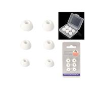 Cuscinetti auricolari di ricambio in silicone per JBL Wave 200 TWS, 3 paia (taglie S/M/L) con custodia, isolamento acustico e comodi gommini per auricolari, toergy Earbuds Covers, bianco e trasparente