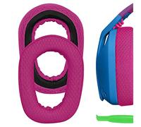 Cuscinetti auricolari di ricambio in tessuto mesh Comfort Geekria per cuffie Logitech G435, G335, parti di riparazione (rosso)