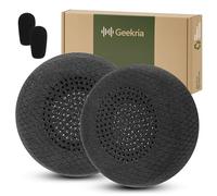 Cuscinetti auricolari di ricambio in tessuto mesh Comfort Geekria per cuffie Logitech Zone Wired (981-000871), Zone 750 (981-001229), neri (non compatibili con Zone Wireless)