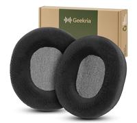 Cuscinetti auricolari di ricambio in velluto comodi Geekria compatibili con cuffie ASUS ROG Pelta, cuscinetti per headset, coperture per padiglioni (Nero)