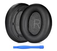 Cuscinetti Auricolari di Ricambio per Anker Soundcore Space Q45 Headphone Cuffie di MMOBIEL - Protein PU Cuscinetti - Padiglioni Cuffie - Nero