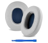 Cuscinetti auricolari di ricambio per cuffie Skullcandy Crusher Wireless Crusher Evo Crusher ANC Hesh 3 Venue ANC, cuscinetti auricolari, copri auricolari (pelle proteica/bianco)
