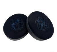 Cuscinetti auricolari di ricambio per cuffie wireless Jabra Evolve2 65 per cuffie wireless Elite 45h, copertura per isolamento acustico, in similpelle, colore nero, 100 x 25 mm (A)