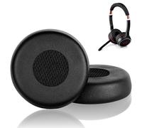 Cuscinetti Auricolari di Ricambio per Jabra Evolve 75 (75UC 75MS 75SE), Cuscinetti Auricolari in Pelle Proteica, Schiuma ad alta Densità per I'isolamento dal Rumore - Nero