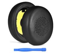 Cuscinetti Auricolari di Ricambio per Jabra Evolve2 75 Wireless Headset Cuffie di MMOBIEL - Protein PU Cuscinetti - Padiglioni Cuffie - Nero