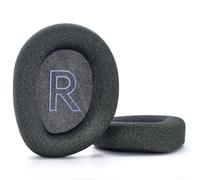 Cuscinetti auricolari di ricambio per Logitech G522 in morbida pelle proteica, isolamento acustico, accessori per cuffie da gioco, nero e grigio, coppia (nero)