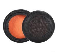 Cuscinetti auricolari di ricambio per Plantronics per cuffie Blackwire 5200 5210 5220 7225 - Cuscinetti morbidi in pelle proteica rossa e arancione (C)