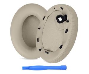 Cuscinetti Auricolari di Ricambio per Sony WH-1000XM4 Noise Cancelling Cuffie di MMOBIEL - Memory Foam e Protein PU Cuscinetti - Padiglioni Cuffie - Argento