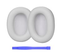 Cuscinetti Auricolari di Ricambio per Sony WH-1000XM6 Noise Cancelling Cuffie di MMOBIEL - Memory Foam e Protein PU Cuscinetti - Padiglioni Cuffie - Argento