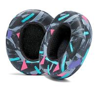 Cuscinetti auricolari di ricambio WC per cuffie over-ear Skullcandy Hesh 3 e Crusher, realizzati da Wicked Cushions | Maggiore durata, spessore, comfort e isolamento acustico | 90's Black